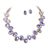 Oval Rhinestone Collar Necklace Set – Gold/Lavender · MNE8837GDLPU_PK _DSC8710