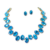 Oval Rhinestone Collar Necklace Set – Gold/Blue · MNE8837GDBLZ_PK _DSC8714