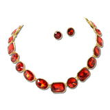 Mixed Cut Rhinestone Collar Necklace Set – Gold/Red · MNE8844GDRE_PK _DSC8719