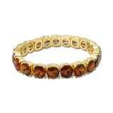 Round Stone Stretch Tennis Bracelet – Gold/Brown · CB2429ST_MUS _DSC8743