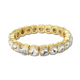 Round Stone Stretch Tennis Bracelet – Gold/Clear · CB2429GCRY_MUS _DSC8754