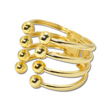 Sphere Ball Tipped Hinged Cuff Bracelet – Gold · BC-0514-G_RZ _DSC8774