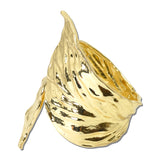 Wide Sculptural Textured Cuff Bracelet – Gold · BC-0516-G_RZ _DSC8780