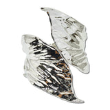 Wide Sculptural Textured Cuff Bracelet – Silver · BC-0516-S_RZ _DSC8783