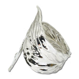 Wide Sculptural Textured Cuff Bracelet – Silver · BC-0516-S_RZ _DSC8784