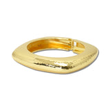 Hammered Squared Hinged Bangle Bracelet – Gold · BC-0389-G_RZ _DSC8790