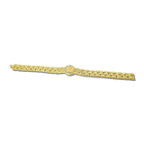 Rhinestone Watch Face Link Bracelet – Gold/Clear · BZ-0084-2C_RZ _DSC8797