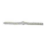 Rhinestone Watch Face Link Bracelet – Silver/Clear · BZ-0084-3C_RZ _DSC8799