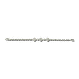 Pave CZ Clover Station Ball Chain Bracelet – Silver/Clear · FJ-0282-3C_RZ _DSC8807