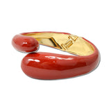 Enamel Bypass Hinged Bangle Bracelet – Gold/Red · BG5603-RD_IM _DSC8814