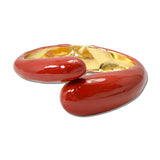 Enamel Bypass Hinged Bangle Bracelet – Gold/Red · BG5603-RD_IM _DSC8815