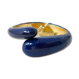 Enamel Bypass Hinged Bangle Bracelet – Gold/Blue · BG5603-BL_IM _DSC8817