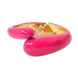 Enamel Bypass Hinged Bangle Bracelet – Gold/Fuchsia · BG5603-FU_IM _DSC8818