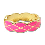 Enamel Lattice Hinged Bangle – Gold/Fuchsia · BG5724-FU_IM _DSC8826