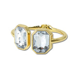 Emerald Cut Rhinestone Hinged Bangle Bracelet – Gold/Clear · BG5723-GDCL_IM _DSC8841