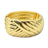 Wide Twisted Rope Hinged Bangle – Gold · BG5704-GD_IM _DSC8855