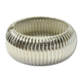 Ribbed Dome Hinged Bangle Bracelet – Silver · BG5581-SV_IM _DSC8857