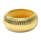 Ribbed Dome Hinged Bangle Bracelet – Gold · BG5581-GD_IM _DSC8858