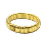 Ribbed Slight Stretch Bangle Bracelet – Gold · BS821-GD_IM _DSC8859