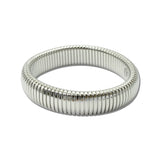 Ribbed Slight Stretch Bangle Bracelet – Silver · BS821-SV_IM _DSC8860