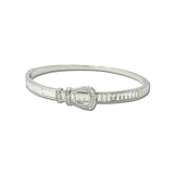 Stainless Steel CZ Buckle Bangle Bracelet – Silver · JH767-SV_IM _DSC8870