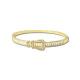 Stainless Steel CZ Buckle Bangle Bracelet – Gold · JH767-GD_IM _DSC8871