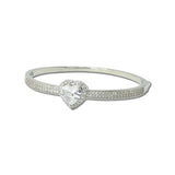 Heart CZ Pave Hinged Bangle Bracelet – Silver · JH762-SV_IM _DSC8873