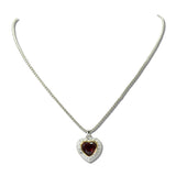 14K Gold Plated Heart CZ Halo Pendant Necklace – Two Tone/Red · NK4881-RD_IM _DSC8957