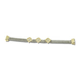 14K Gold Plated Pave Clover Station Two-Tone Magnetic Bracelet – Two Tone/Clear · 2226B_MX _DSC9021