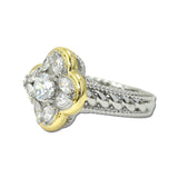 14K Gold Plated Two Tone CZ Quatrefoil Ring – 7 · K2368C-7_MX _DSC9038