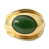 Oval Resin Cabochon Bangle Bracelet – Gold/Green · JB10511GGR_JK _DSC9051