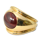 Oval Resin Cabochon Bangle Bracelet – Gold/Red · JB10511GRD_JK _DSC9054