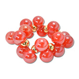 Orb Gumball Acrylic Bead Stretch Bracelet – Gold/Red · JB20070GRD_JK _DSC9063
