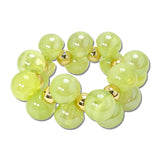 Orb Gumball Acrylic Bead Stretch Bracelet – Gold/Green · JB20070GGR_JK _DSC9068