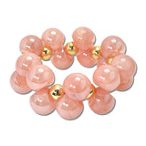 Orb Gumball Acrylic Bead Stretch Bracelet – Gold/Pink · JB20070GPK_JK _DSC9070