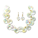 Chunky Bubble Gumball Bead Statement Necklace – Gold/Clear · JN20060GCL _DSC9105