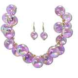 Chunky Bubble Gumball Bead Statement Necklace – Gold/Purple · JN20060GPU _DSC9108