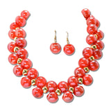 Chunky Acrylic Cluster Statement Necklace – Gold/Red · JN20070GRD_JK _DSC9114