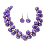 Chunky Acrylic Cluster Statement Necklace – Gold/Dk.Purple · JN20070DPU_JK _DSC9115