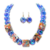 Chunky Confetti Cube Beaded Necklace Set – Gold/Royal Blue · JN11591GRB_JK _DSC9125