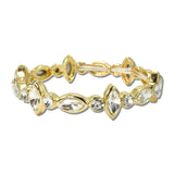 Marquise Round Rhinestone Stretch Bracelet – Gold/Clear · CB2430GCRY_MUS _DSC9156