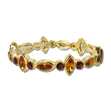 Marquise Round Rhinestone Stretch Bracelet – Gold/Brown · CB2430ST_MUS _DSC9157