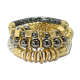 Modular Stackable Stretch Bracelet Set – Worn Multi · BR-2195GRH_JH _DSC9162