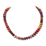Resin Rondelle Beaded Collar Necklace – Gold/Burgundy · J3586GBUR_JH _DSC9166