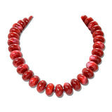 Chunky Resin Rondelle Bead Necklace – Gold/Red · J4142RD_JH _DSC9168