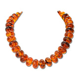 Chunky Resin Rondelle Bead Necklace – Gold/Brown · J4142BRN_JH _DSC9169