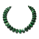 Chunky Resin Rondelle Bead Necklace – Gold/Green · J4142GN_JH _DSC9170