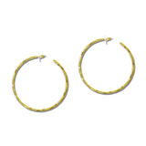 24K Gold Tone Hammered Open Hoop Earrings – 24K Gold Tone · ER10475VG24K_TP _DSC9232