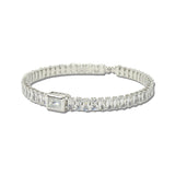 Baguette Rhinestone Open Cuff Bracelet – Silver/Clear · B8750S_JM _DSC9265