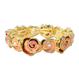 Enamel Swirl Stretch Bracelet – Gold/Red · BR666GRD_AJ _DSC9266